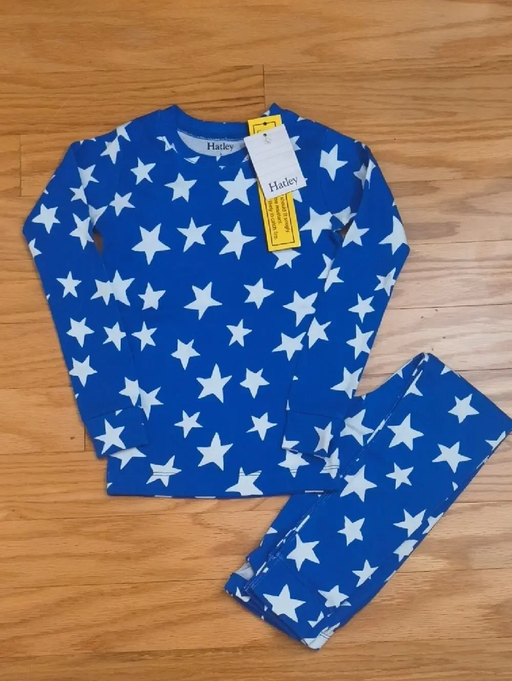 Hatley Boys Blue &White Star Kids Pajama Set Size 6 NWT